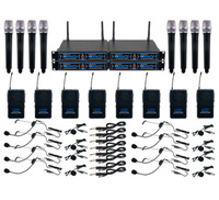 UDH-ULTRA-8 - 8 CHANNEL UHF MIC SYSTEM WITH HANDHELD MICROPHONES, BODYPACKS, &amp; INSTRUMENT CABLES